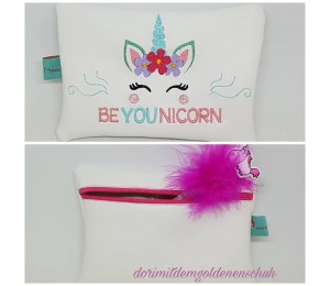 Stickserie ITH - Einhorn Tasche Dreaming Unicorn - BeYOUnicorn